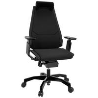 Bürostuhl Genidia Schwarz Bis 120 Kg - Schwarz, Basics, Kunststoff/Textil (57/122/46cm) - MID.YOU