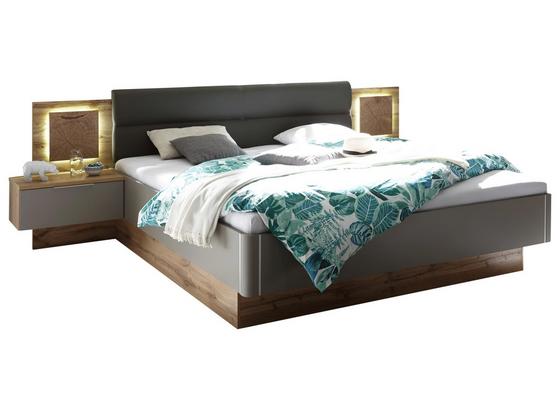 Bettanlage Capri 180x200 cm Eichedekor - Eichefarben/Grau, KONVENTIONELL, Holzwerkstoff/Textil (180/200cm) - Carryhome Bettanlage Capri 180x200 cm Eichedekor - Eichefarben/Grau, KONVENTIONELL, Holzwerkstoff/Textil (180/200cm) - Carryhome