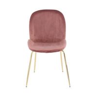 Sada stoličiek staroružová - mosadzná/staroružová, Modern, kov/plast (47/90/59cm) - Kayoom