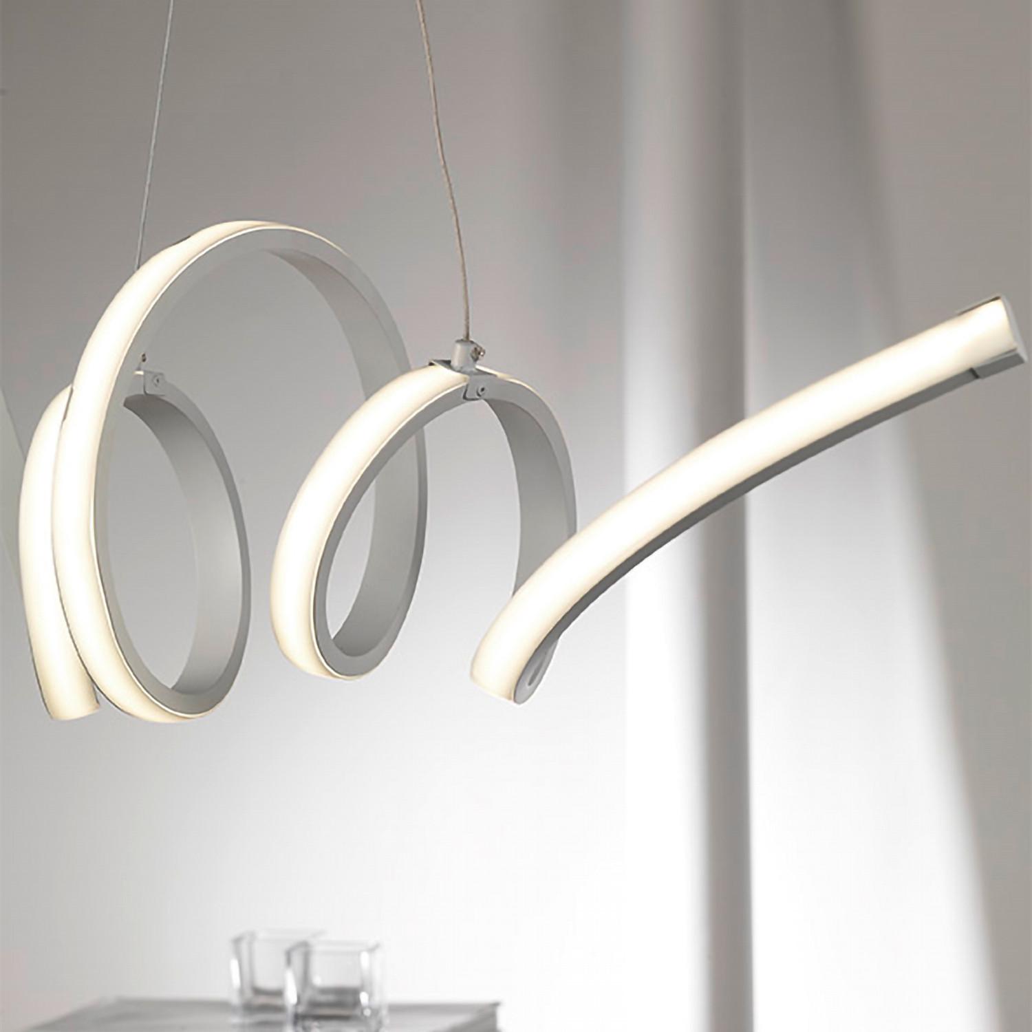 LED-Hängeleuchte 5009/Sb - Weiß, Design, Metall (80/25/145cm)
