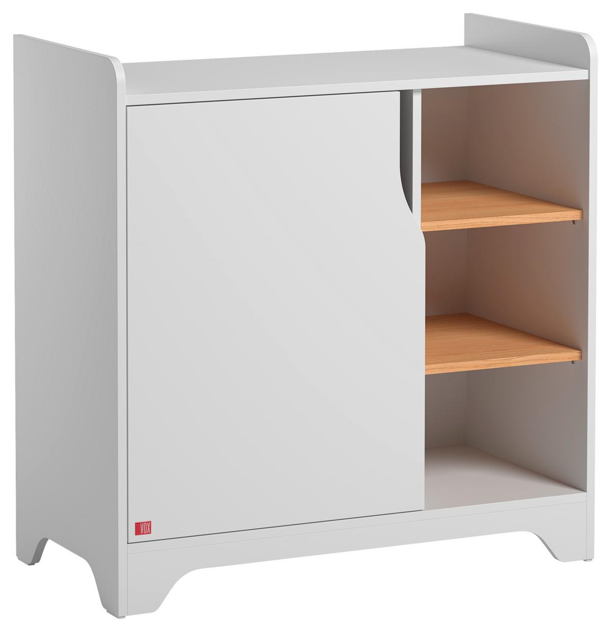 Wickelkommode Leaf B: 88,5 Cm Weiß 1 Tür - Weiß, MODERN, Holzwerkstoff (88,5/89,5/75-44cm) - MID.YOU