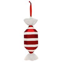 Závesná dekorácia CANDY -PAZ- - svetločervená/biela s vysokým leskom, plast (9,84/31,75cm) - Mömax