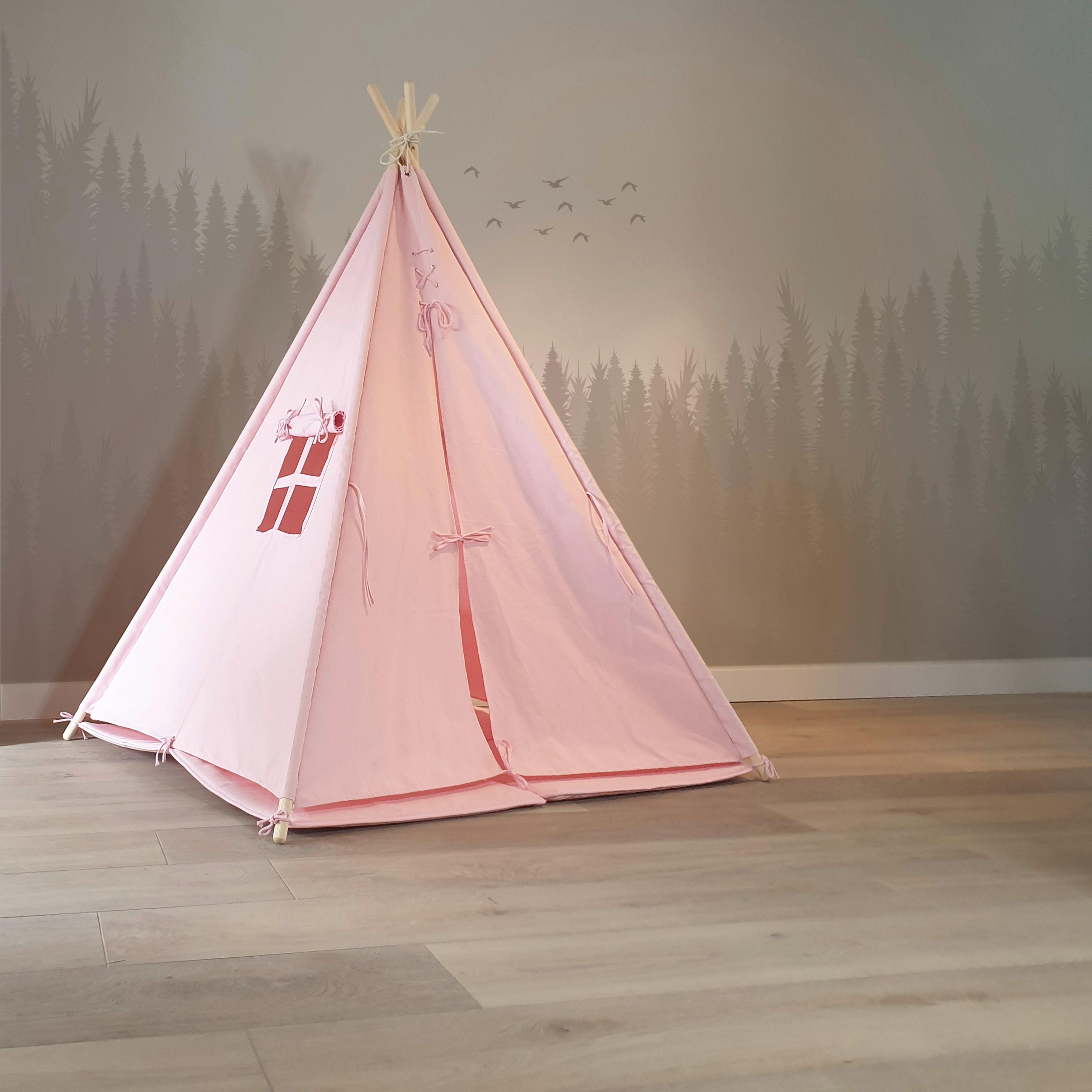 Spielzelt S052.101.02 - Rosa, KONVENTIONELL, Holz/Textil (120/160/120cm) - Ambia Garden