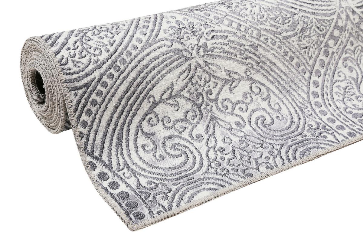 Webteppich Grace Grau 120x170 Cm - Grau, Design, Textil (120/170cm) - WECON HOME