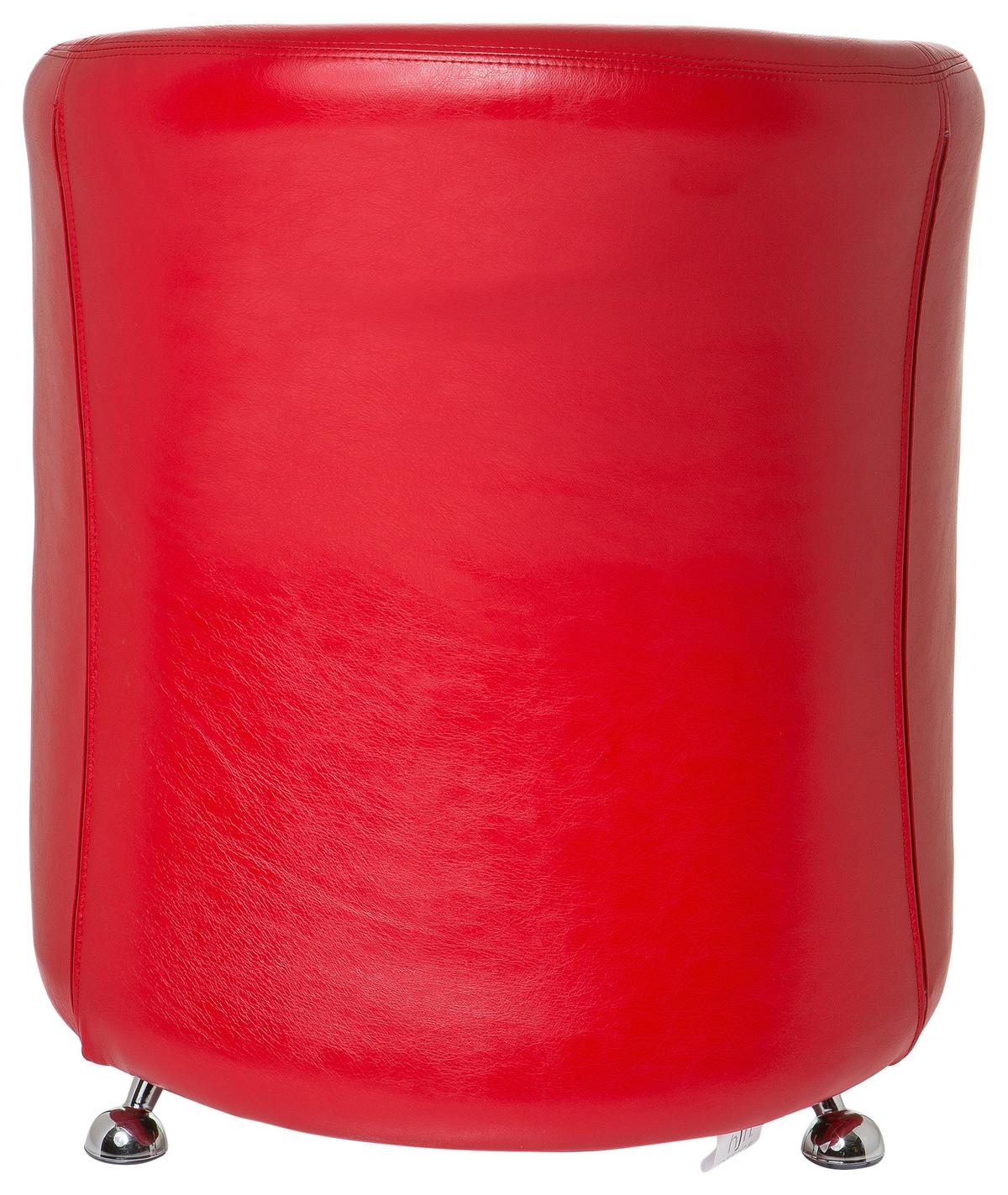 Sessel St. Lucia Rot - Chromfarben/Rot, MODERN, Textil (60/85/50cm) - MID.YOU