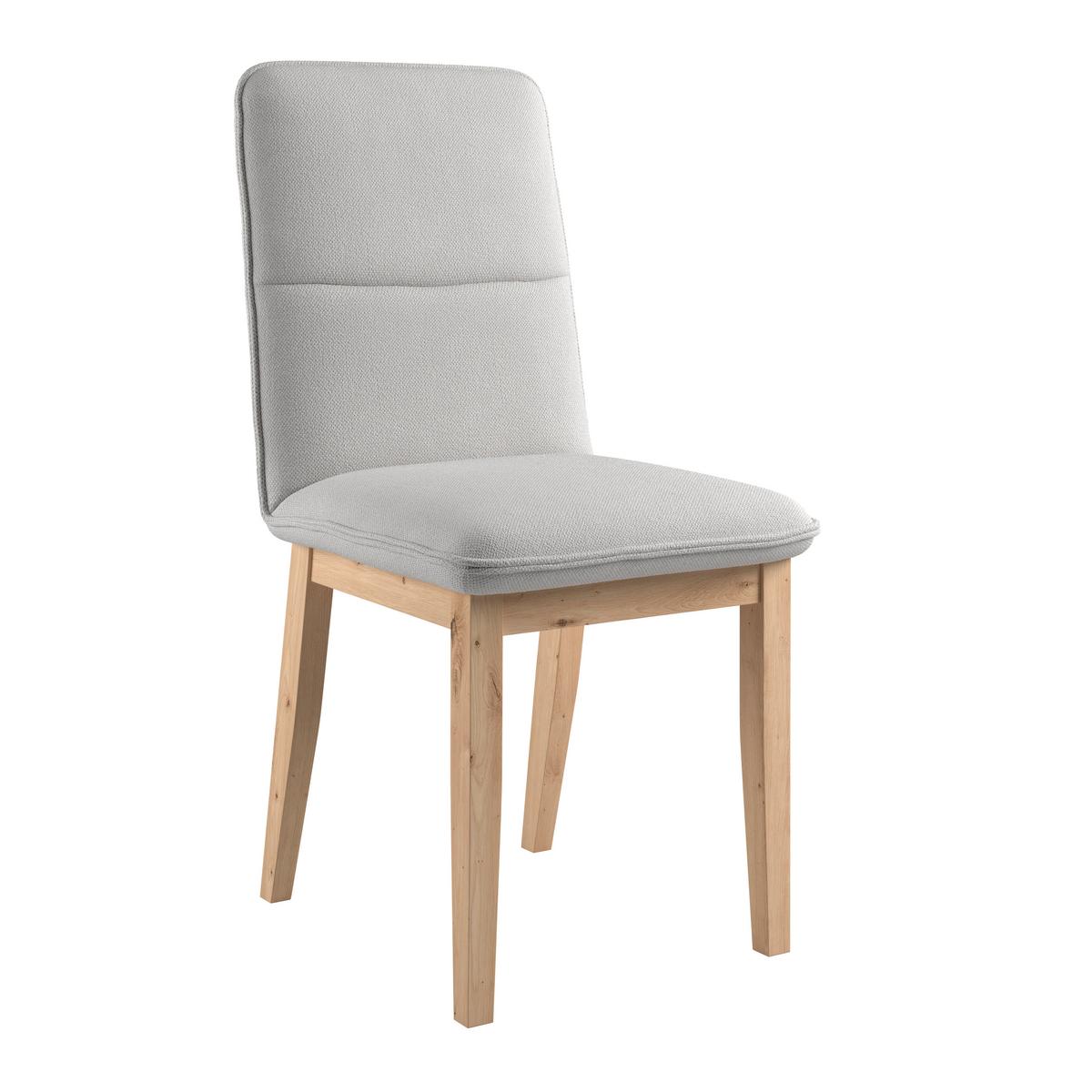 Vierfußstuhl  Beluna Ii Webstoff Beige, B: 47cm - Eichefarben/Beige, KONVENTIONELL, Holz/Textil (47/91/56cm) - James Wood