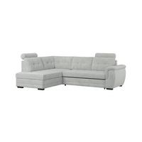 Ecksofa mit Schlaffunktion Falco new Grau 183x251 cm - Schwarz/Grau, KONVENTIONELL, Textil (183/251cm) - Ondega