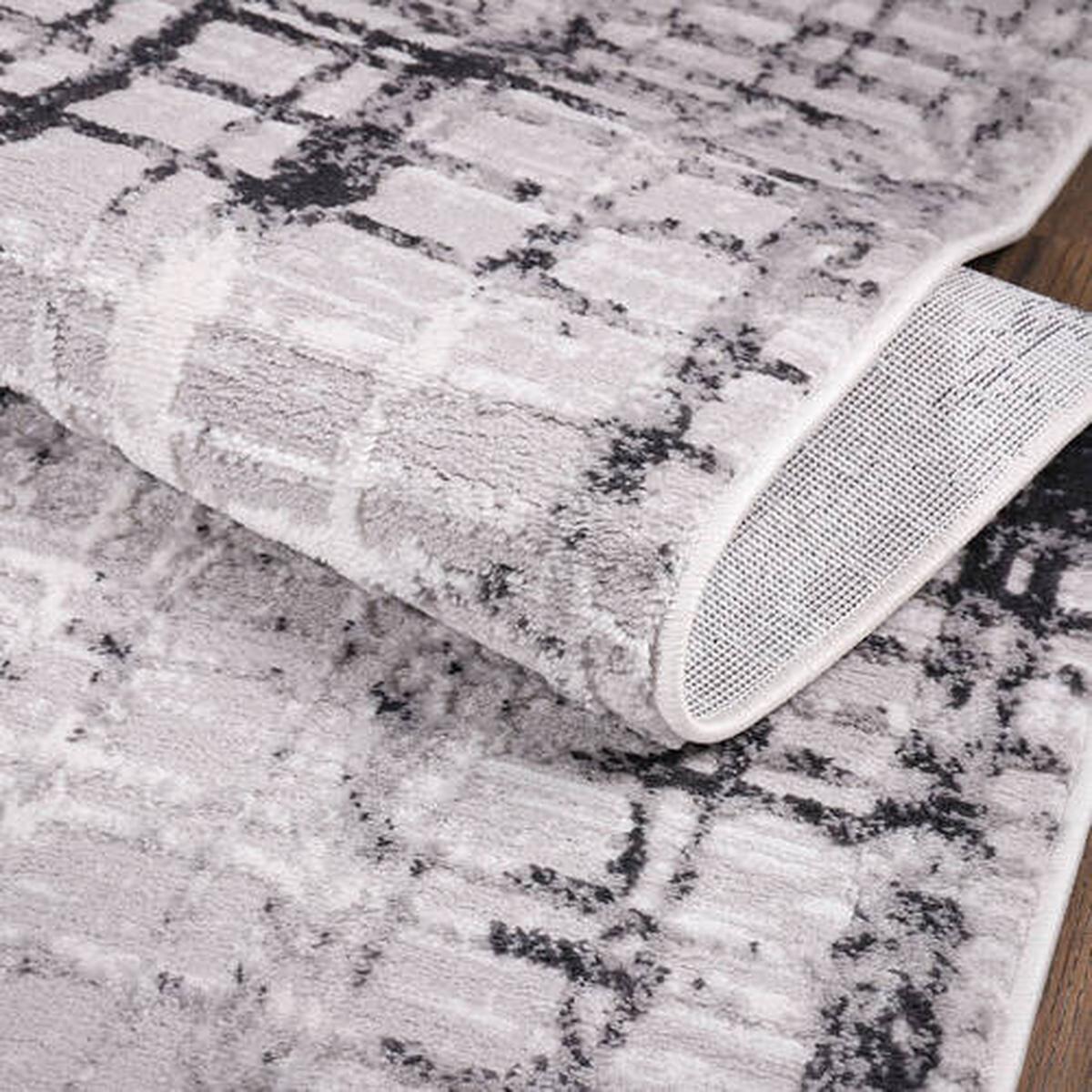 Läufer Evra - Dunkelgrau, Design, Textil (80/300cm)