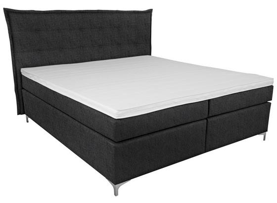 Boxspring Postel Fabio - antracitová, Moderní, textil (191/125/208cm) Boxspring Postel Fabio - antracitová, Moderní, textil (191/125/208cm)
