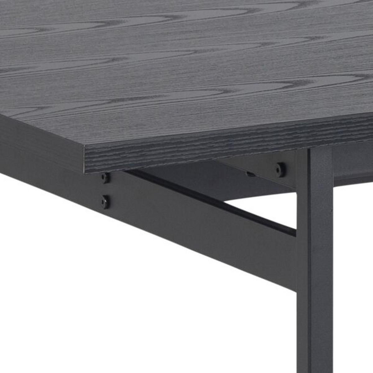 Jídelní stůl ANGUS 200x90 - černá, Konvenční, kov/kompozitní dřevo (200/74/90cm) - Lomoco