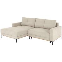 Ecksofa Bergamo - Schwarz/Sahara, MODERN, Textil (162/238cm) - Ondega