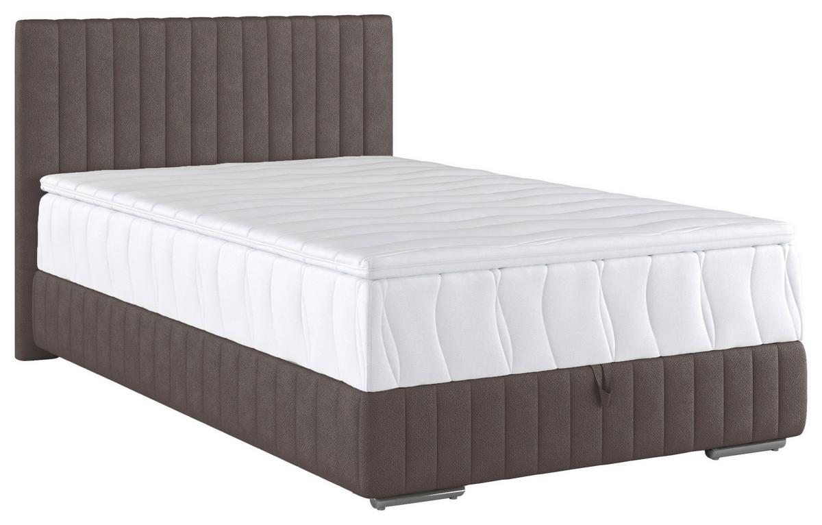 Box-ágy Beetle 140/200 Cm - sötétbarna, Modern, faalapú anyag/textil (140/200cm)
