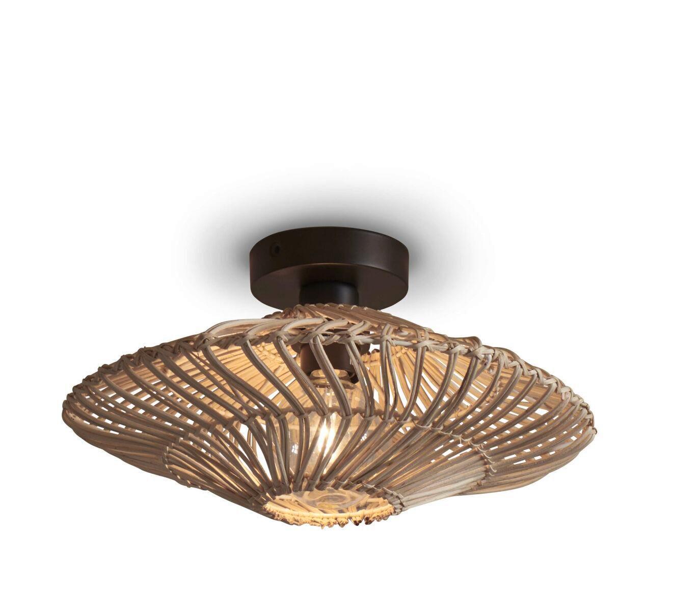 Deckenleuchte Zanzibar/C/4012/W - Weiß, Trend, Naturmaterialien (40/12cm) - Good & Mojo