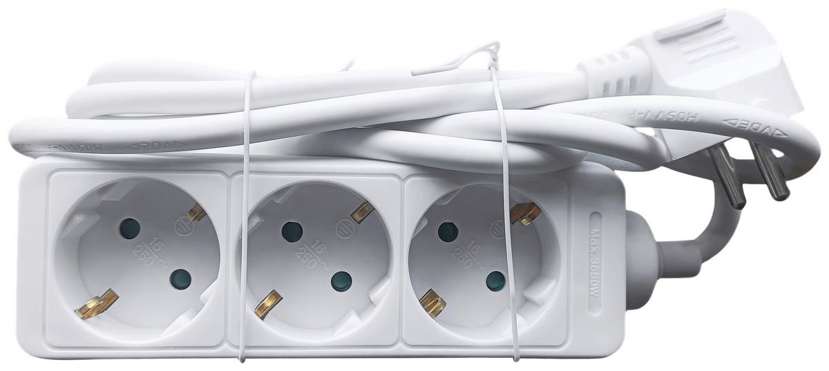 ZÁSUVKOVÁ LIŠTA TIBM - bílá, Basics, plast (18/6,9/3,9cm) - Mömax