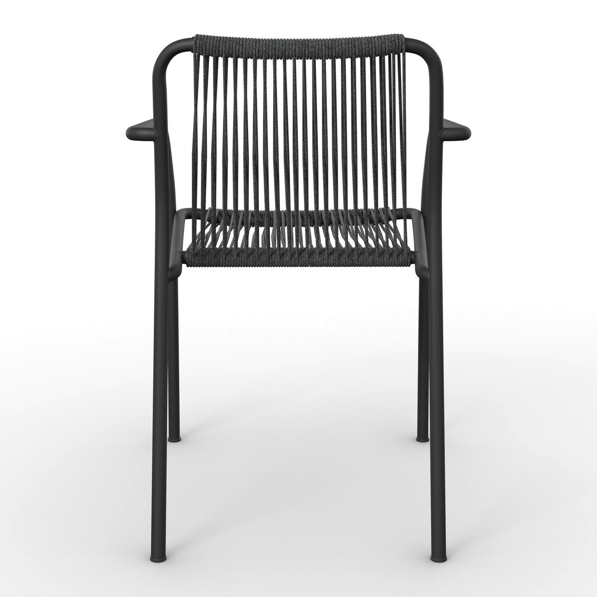 SADA ZÁHRADNÝCH KRESIEL NARDO - čierna/tmavosivá, Modern, kov/textil (55/82/58cm) - Bessagi Garden