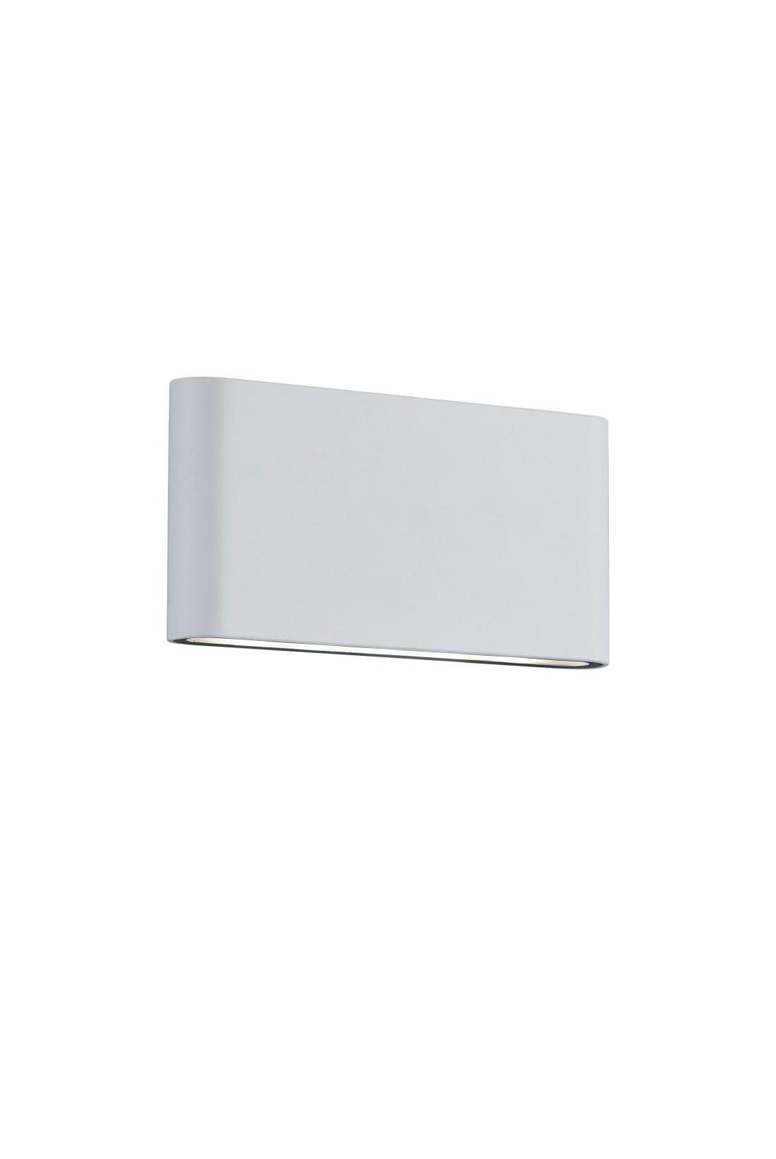 Außenwandleuchte 9 Watt Aluminium, Wandmontage - Weiß, Design, Metall (3/17,5/9cm) - Trio Leuchten