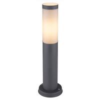Außenleuchte Boston 60 Watt Edelstahl - Anthrazit/Opal, Basics, Kunststoff/Metall (12,7/45cm) - Globo