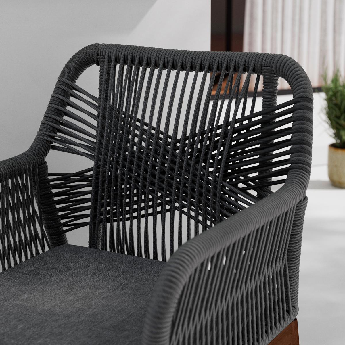 ZAHRADNÍ ŽIDLE FINN - šedá/barvy teak, Moderní, kov/dřevo (64/87/65cm) - Mömax