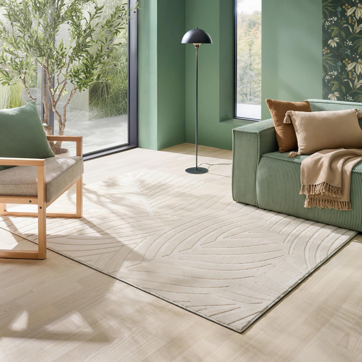 KOŽEŠINOVÝ KOBEREC BLATTA 3 - zelená, Konvenční, textil (160/220cm) - Mömax