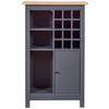 Weinschrank Nellina Anthrazit, Eiche Dekor B: 77cm - Anthrazit/Eiche Artisan, Design, Holzwerkstoff (77/124/33cm) - Livetastic