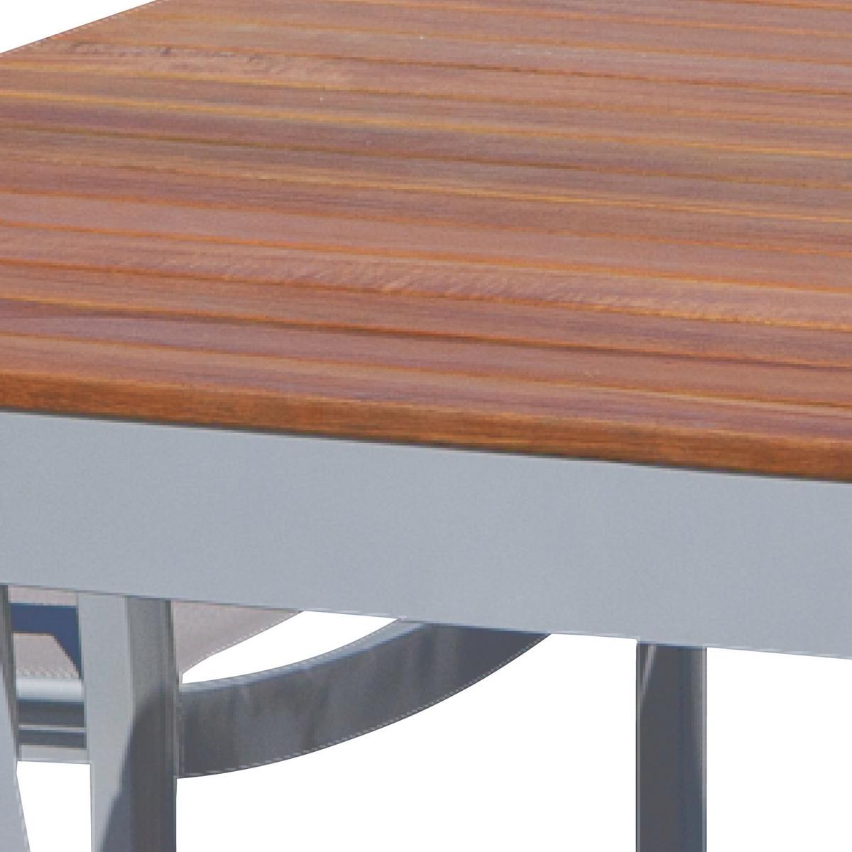 Gartengarnitur 7-tlg. Naxos Akazie/aluminium - Silberfarben/Grau, ROMANTIK / LANDHAUS, Holz/Textil - Gardenson