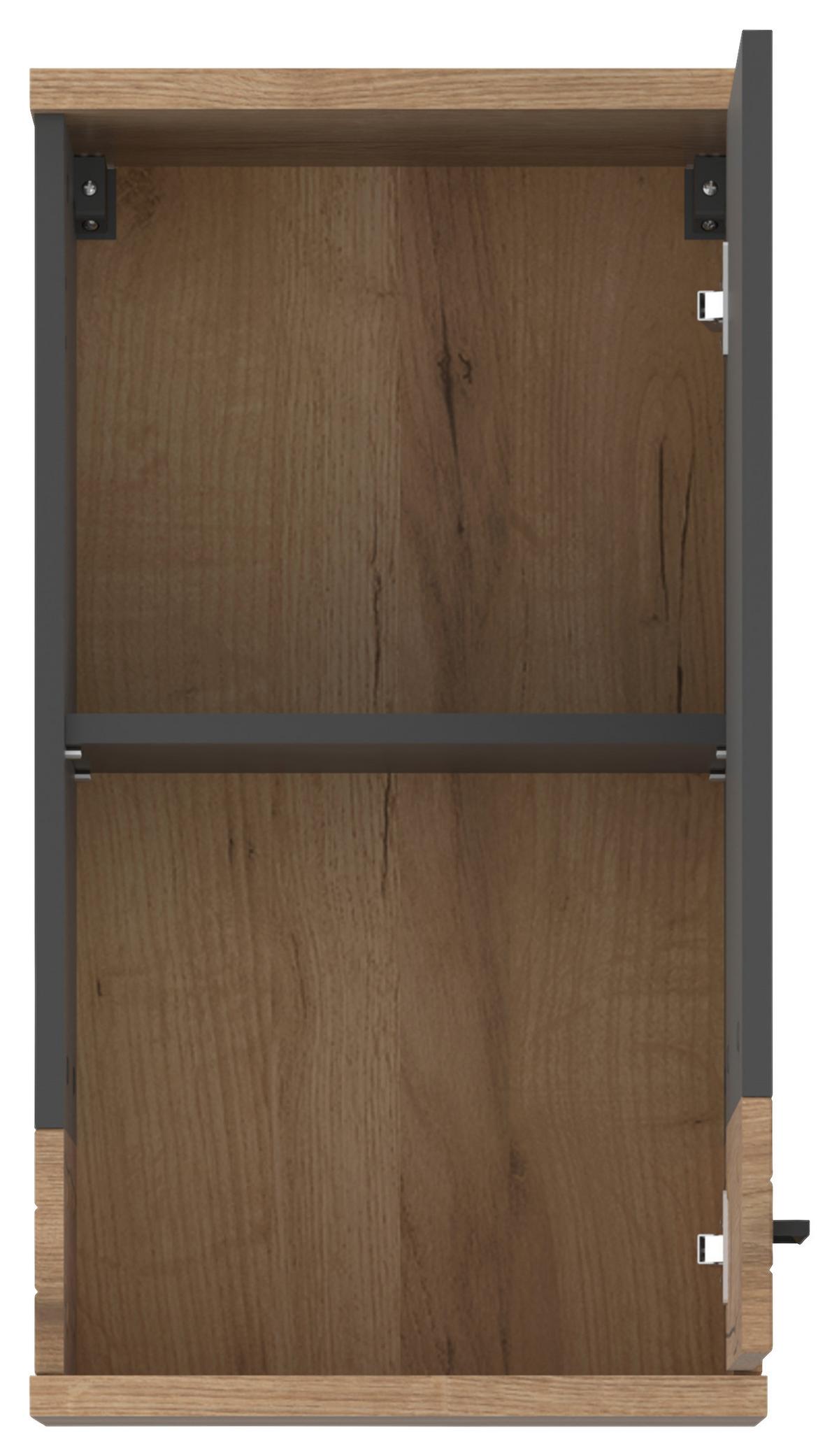 Hängeschrank Cotia Cotls 3 - Eichefarben/Anthrazit, MODERN, Holzwerkstoff (40/73/30cm) - James Wood
