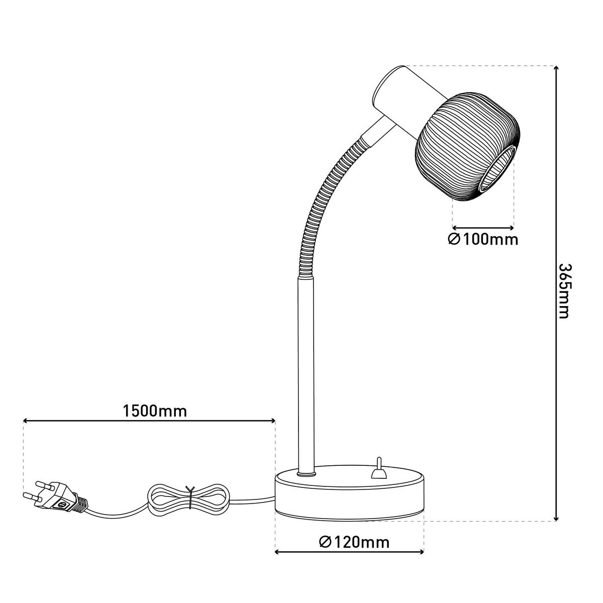 TISCHLEUCHTE Abschaltautomatik - Weiß, LIFESTYLE, Glas/Metall (12/36,5cm) - Näve