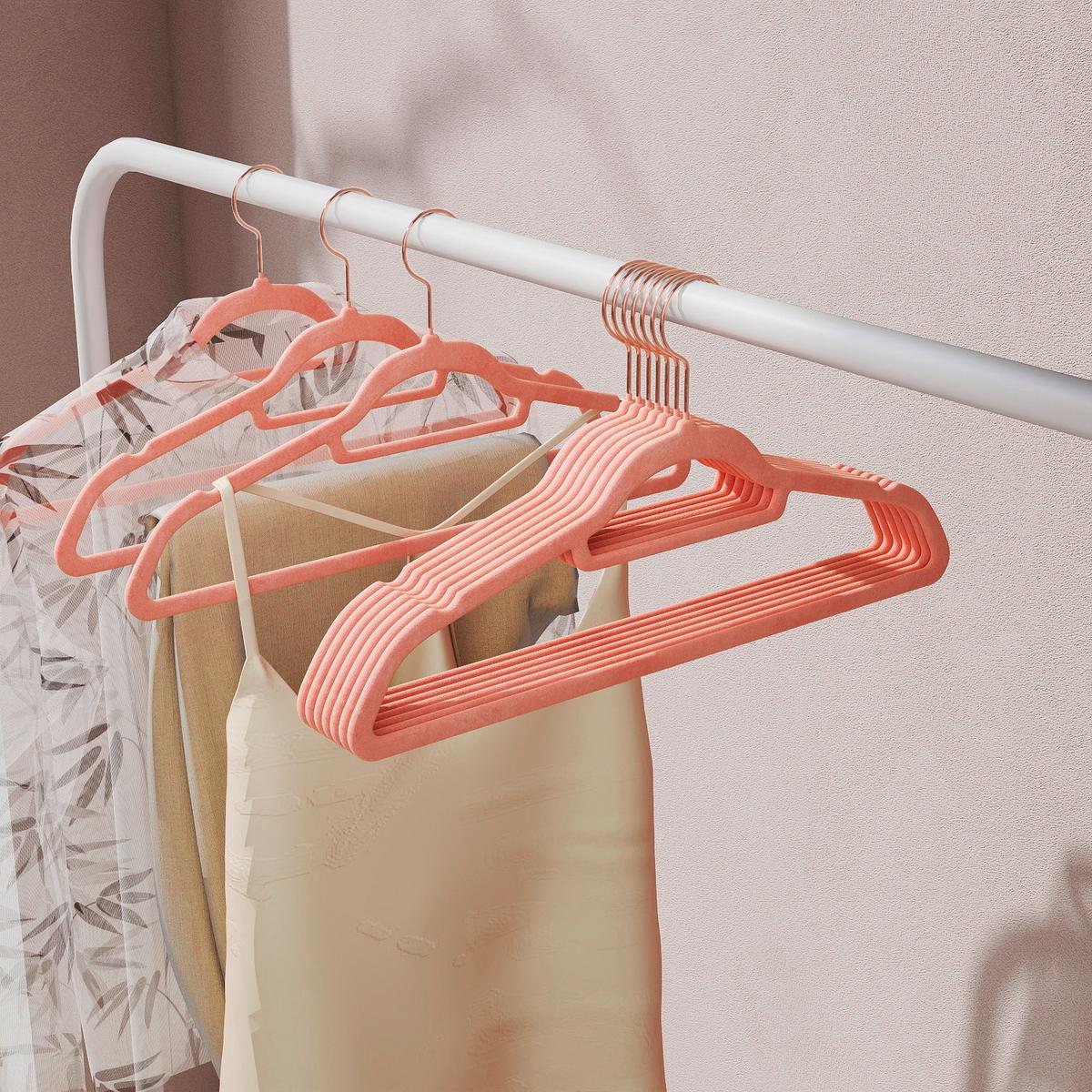 Kleiderbügel Pink B: 42,7 cm - Pink, Basics, Kunststoff/Metall (42,7/22/0,6cm)