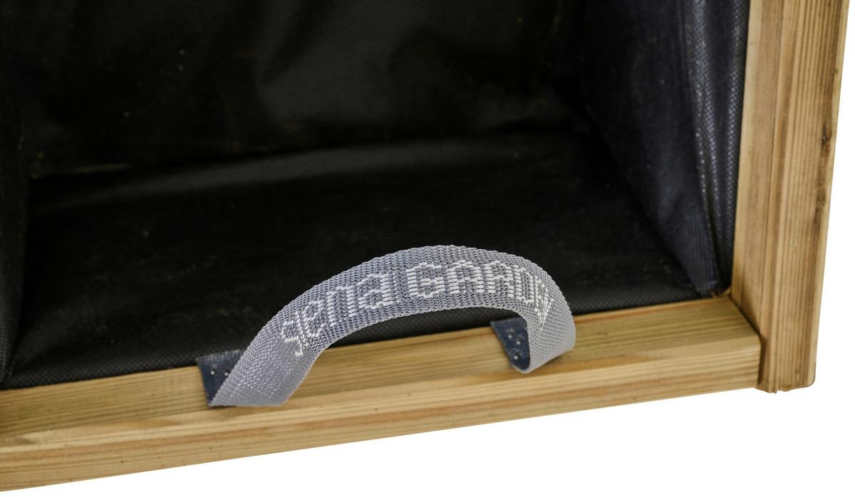 Blumenkasten Schwarz Kieferfarben B: 40 Cm - Schwarz/Kieferfarben, Basics, Holz/Textil (40/33/40cm) - Siena Garden