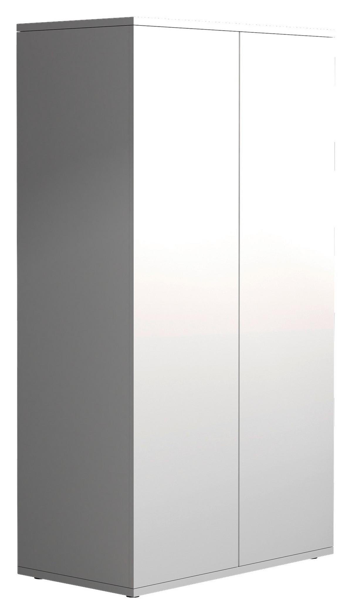 Kommode Dalrosa Weiß - Anthrazit/Weiß, MODERN, Holzwerkstoff (60/108/32cm) - MID.YOU