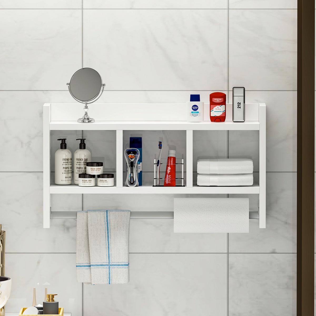 Küchenregal Asya, Weiß B: 64 Cm - Weiß, Design, Holzwerkstoff (64/35/15cm) - Livetastic