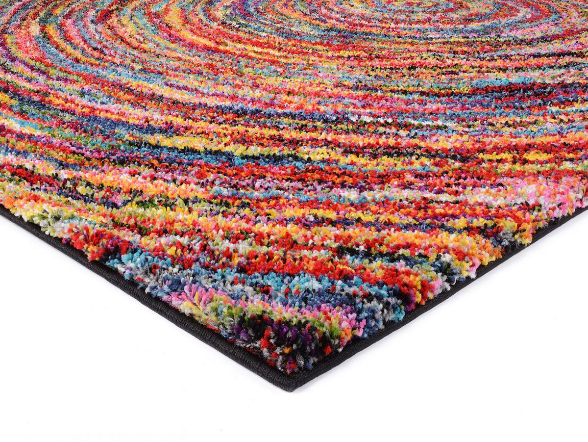 Webteppich Sixteen Round Multicolor 160x230 cm - Multicolor, Trend, Textil (160/230cm) - Novel