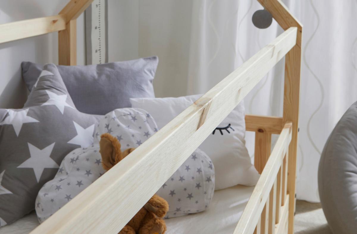 Hausbett Kay - Naturfarben, MODERN, Holz/Textil (80/160cm) - MID.YOU