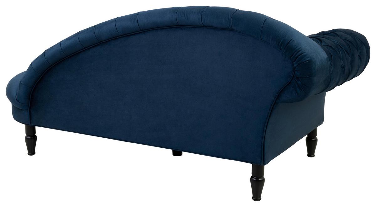 Recamiere Cupido Dunkelblau - Schwarz/Dunkelblau, Design, Textil (216/91/103cm) - MID.YOU