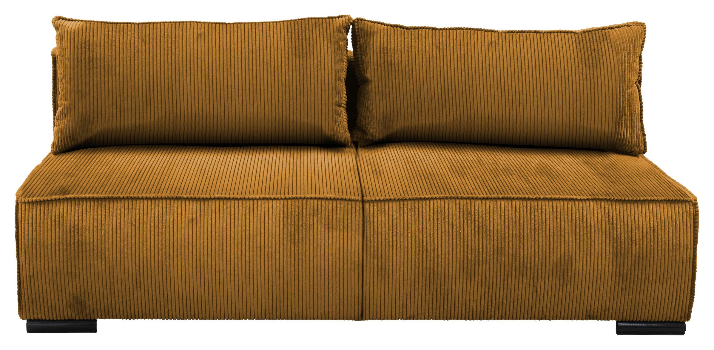 Schlafsofa Flow Gelb B: 202 cm - Gelb/Schwarz, Design, Textil (202/90/99cm) - MID.YOU