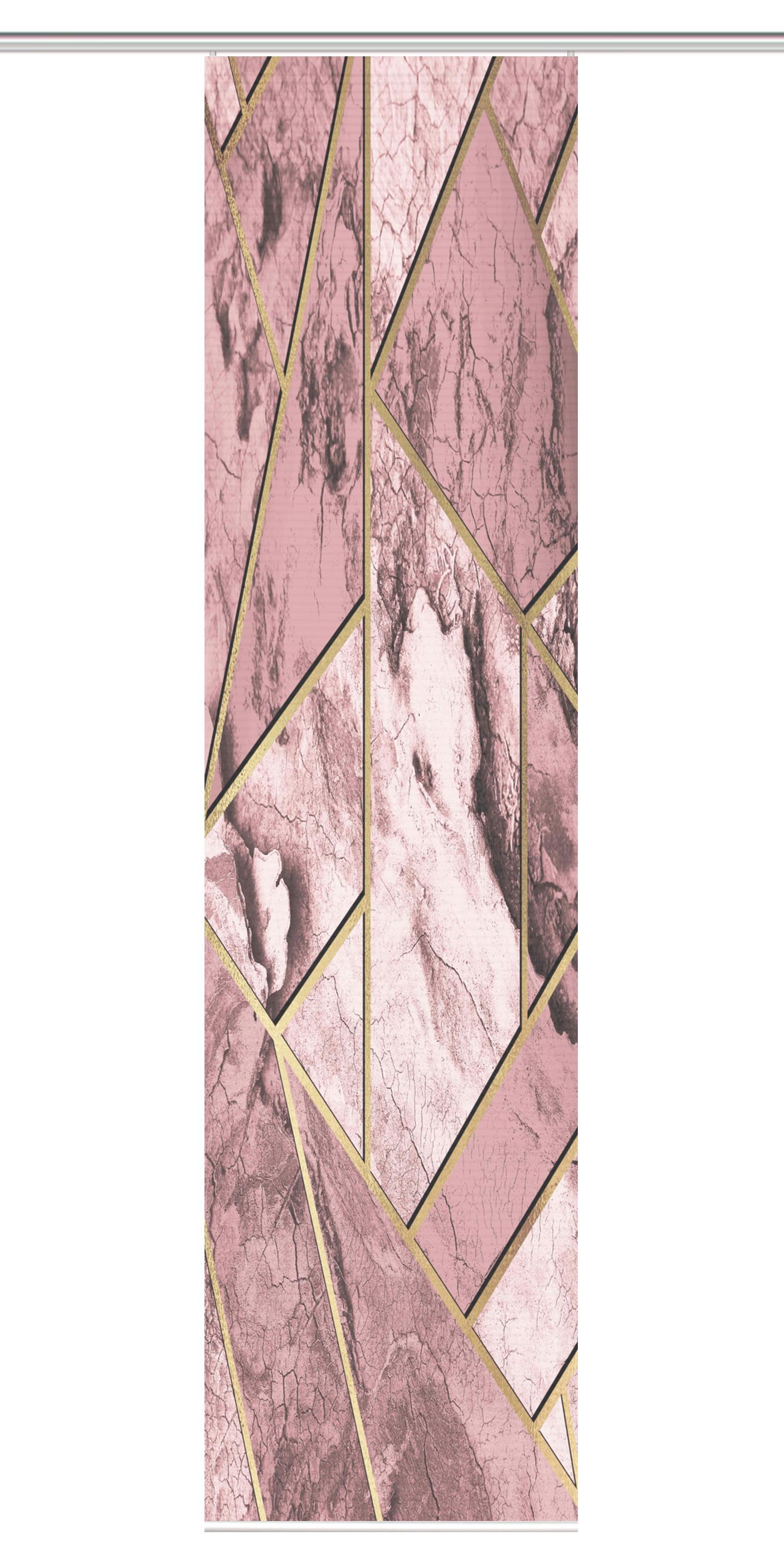 Flächenvorhang Signum - Rosa, Natur, Textil (60/245cm)