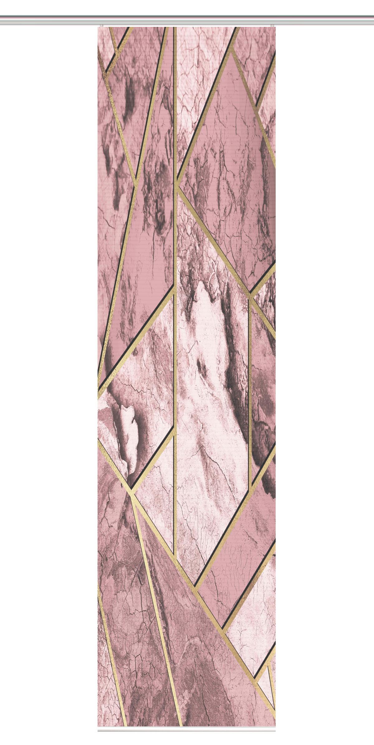 Flächenvorhang Signum - Rosa, Natur, Textil (60/245cm)