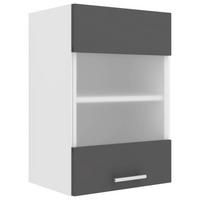 Küchenoberschrank Esilo B: 40 cm Anthrazit/Weiß - Anthrazit/Weiß, KONVENTIONELL, Glas/Holzwerkstoff (40/60/31cm) - MID.YOU