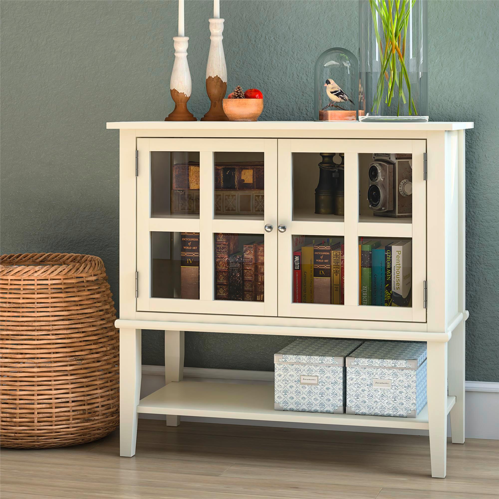 Kommode Franklin Weiß B: 80 cm - Weiß, Design, Glas/Holz (80/78/40cm) - MID.YOU