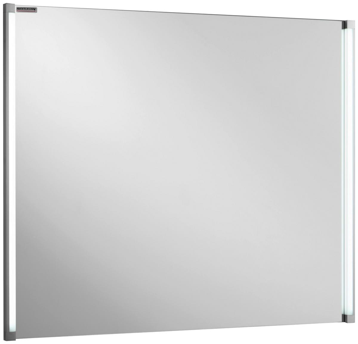 Badspiegel LED-Line BxH 81x67 cm Led Beleuchtung - Alufarben, Basics, Glas/Holzwerkstoff (81/67/4cm) - MID.YOU