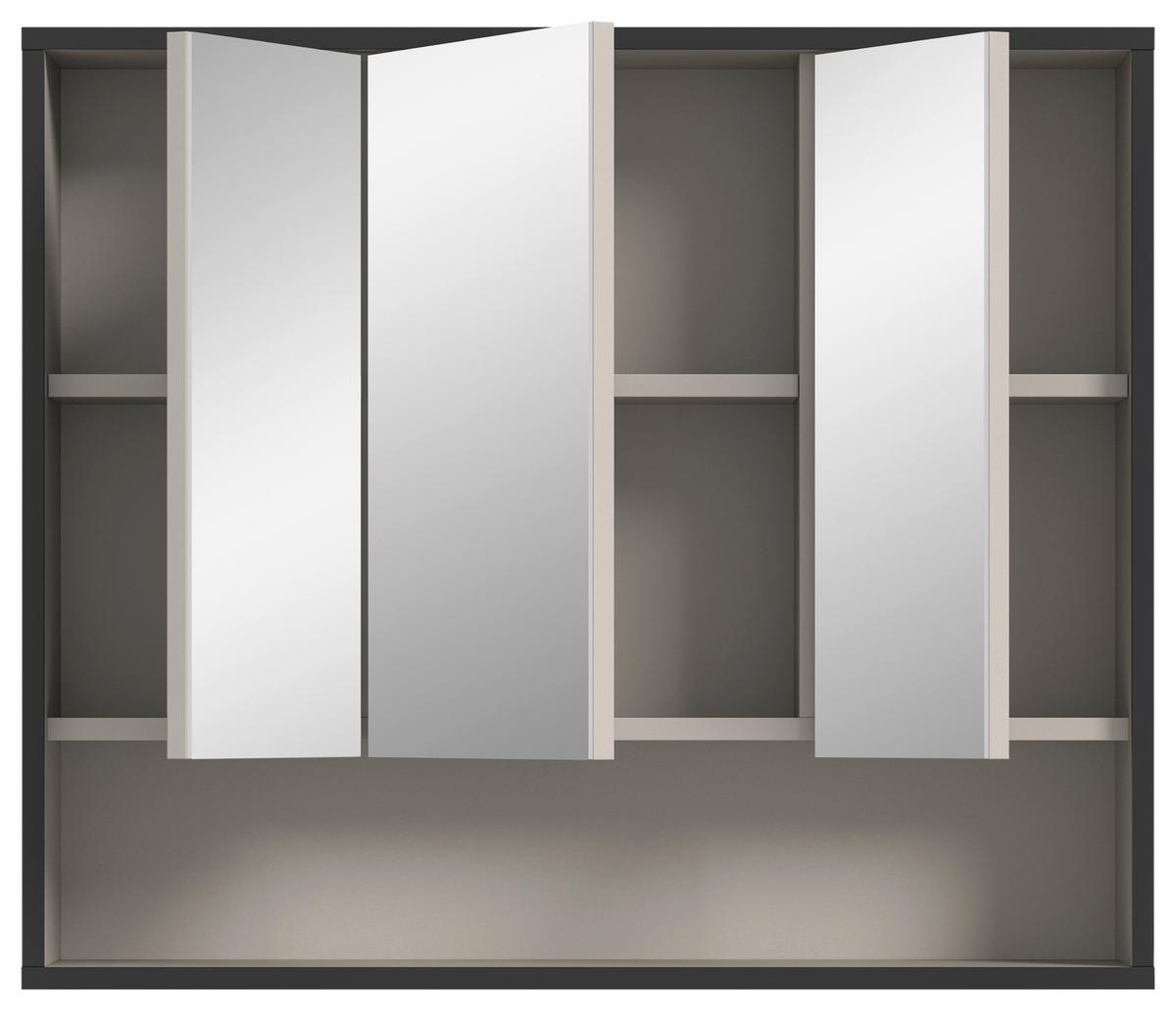 Spiegelschrank Bagno Kaschmir B: 80 cm - Kaschmir, MODERN, Holzwerkstoff/Metall (80/68/19cm) - MID.YOU