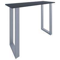 Bartisch Xona B 140x50 - Anthrazit/Silberfarben, KONVENTIONELL, Holzwerkstoff/Metall (140/50/102cm)