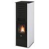 Pelletofen Modern Karen Weiß Metall 8 Kw - Weiß, Basics, Metall (44/51,4/125,8cm)
