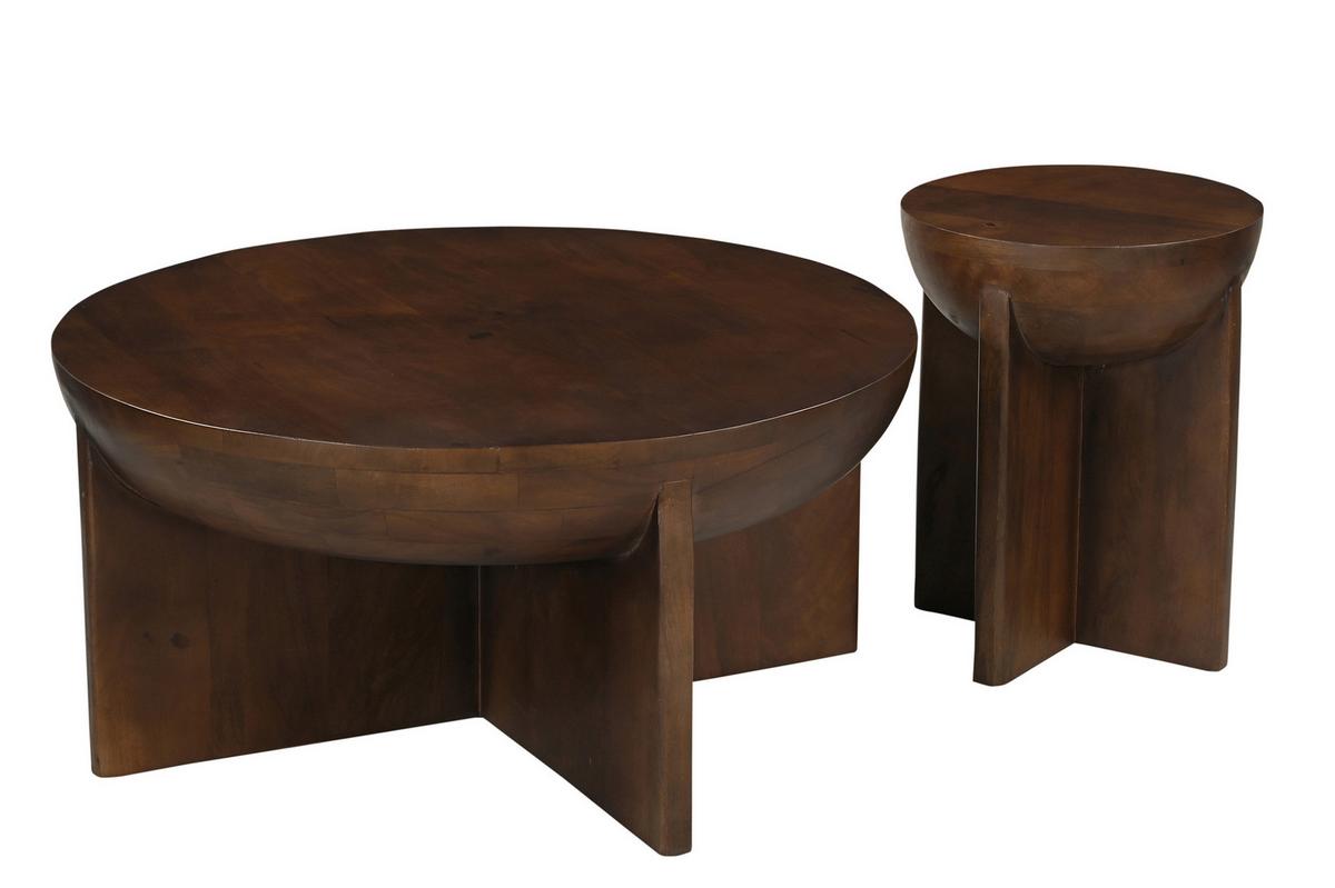 Beistelltisch Braun B: 40 cm - Braun, Design, Holz (40/40/50cm) - MID.YOU