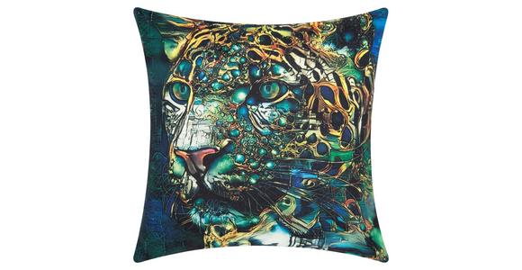 Zierkissen Africa 40x40 Cm Multicolor Mit Zipp - Blau, ROMANTIK / LANDHAUS, Textil (40/40cm) - James Wood
