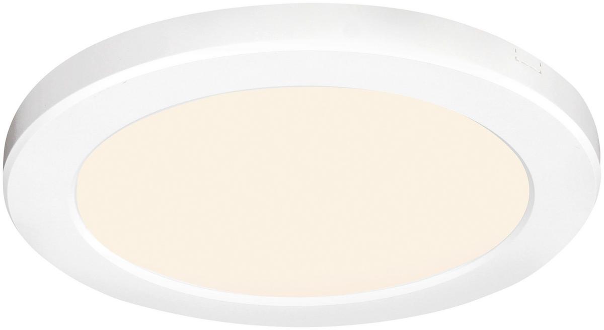 Led-deckenleuchte Dina Ø 30 Cm M. Fixierbaren Farben - Weiß, MODERN, Kunststoff (29,8/1,8cm) - Luca Bessoni