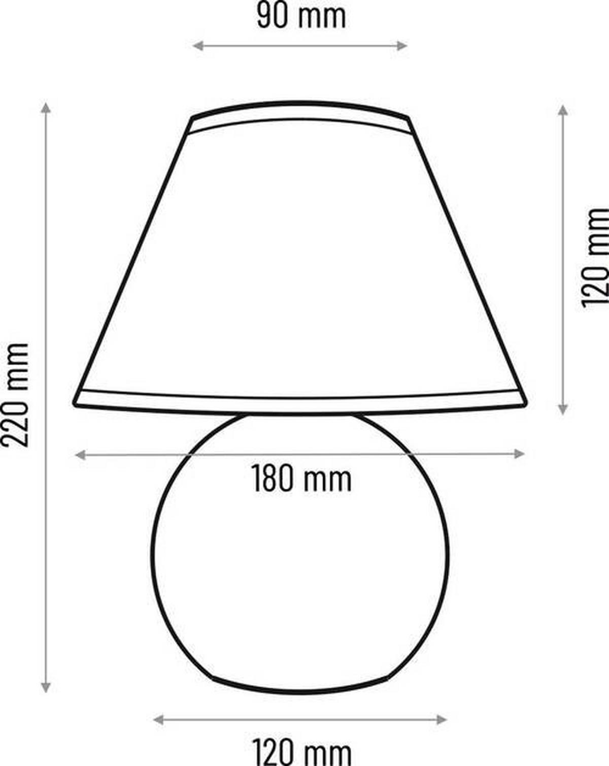 Tischleuchte 4110112 Ball - Marmor - Grau, KONVENTIONELL, Holz (20/27cm)