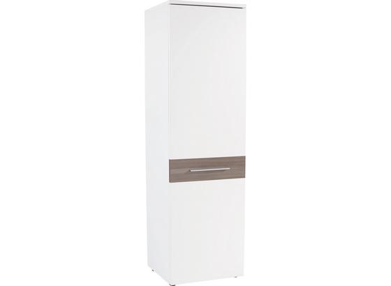 Šatná Skriňa Monza - biela/tmavohnedá, Moderný, drevený materiál (60/196/36cm) Šatná Skriňa Monza - biela/tmavohnedá, Moderný, drevený materiál (60/196/36cm)