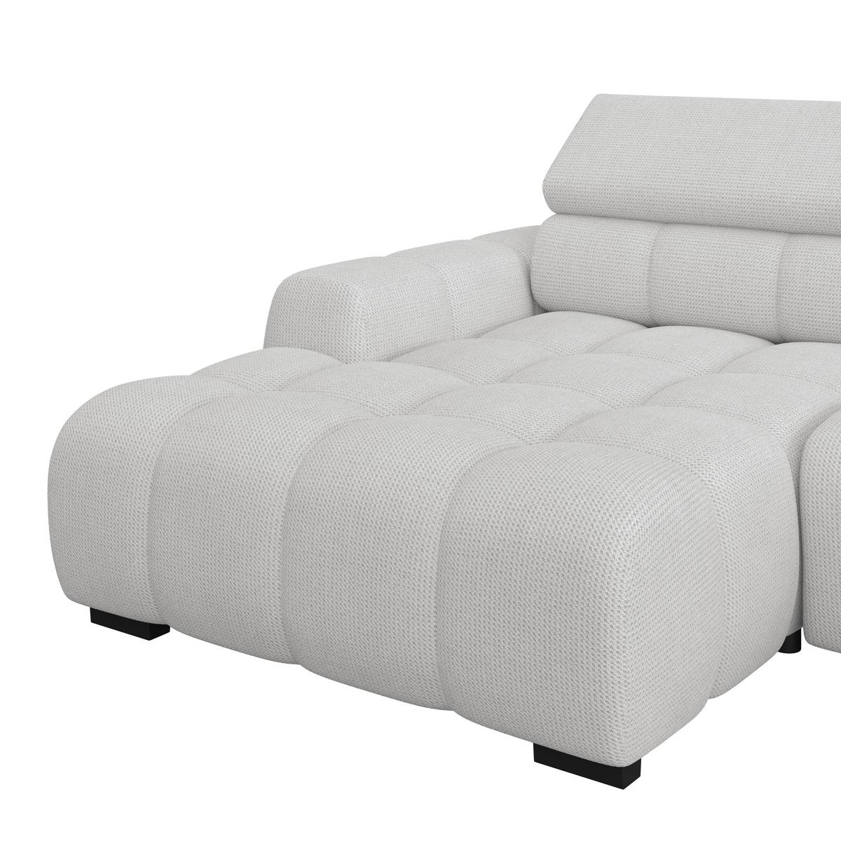 Ecksofa Fargo Elektrischer Greige 168x285 Cm - Greige/Schwarz, Trend, Textil (168/285cm)