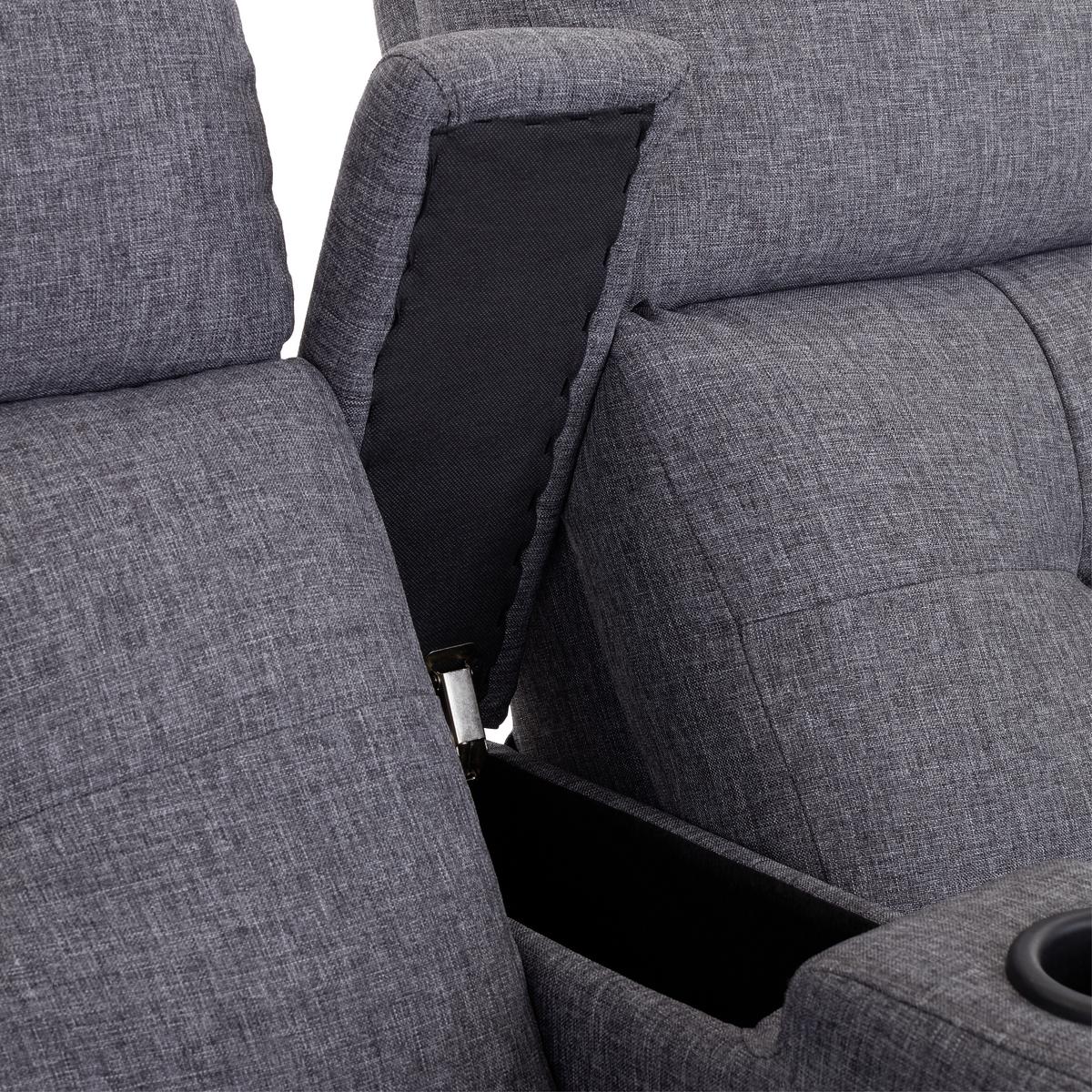 Házimozi Kanapé Cinema - sötétszürke, Modern, textil/fa (131/91/91cm) - Ondega